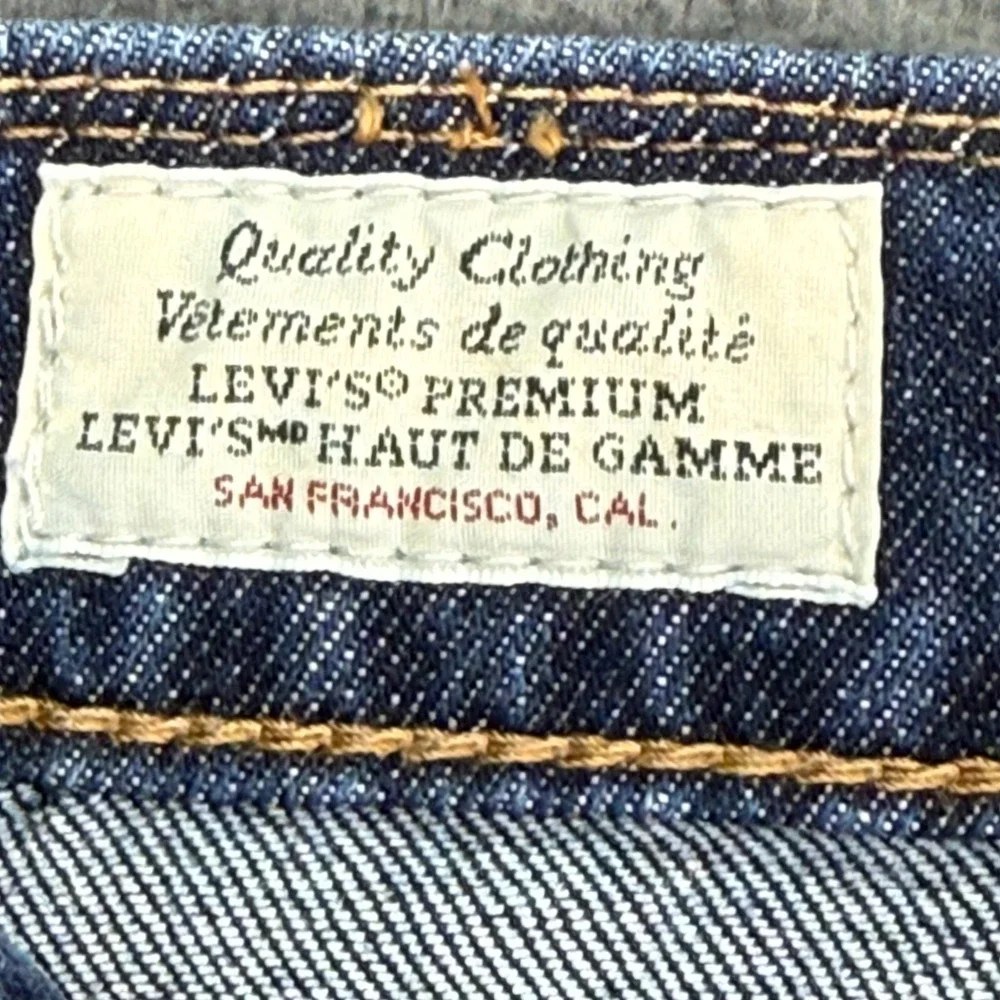 Levi's 511‎ Slim Fit Jeans Mens 38x32 Dark Wash Indigo Denim Premium 511 Big E